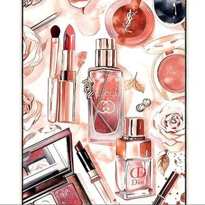 Design District Glam Sparkle Gucci Hand Embellished Framed Wall Decor